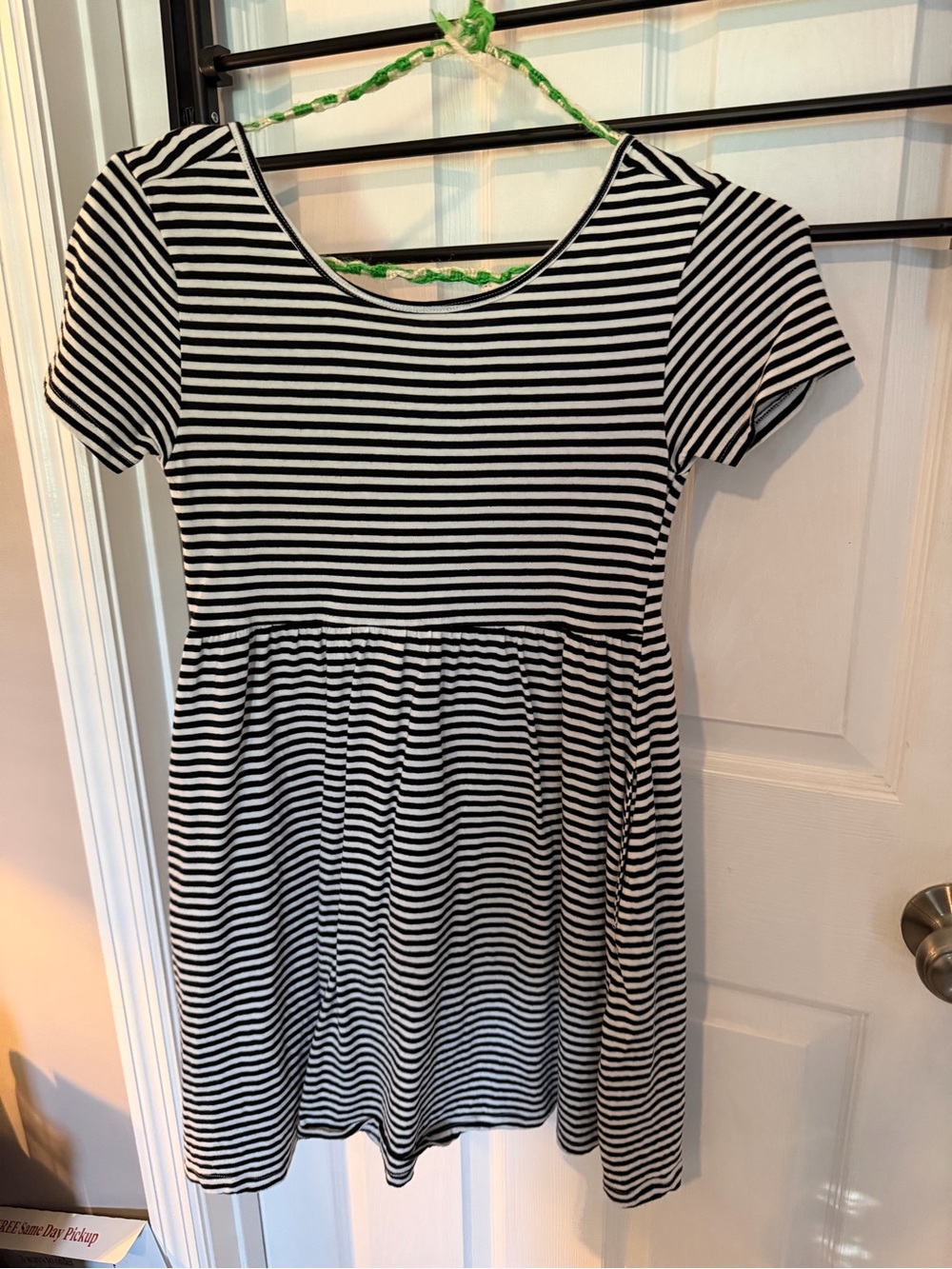 Old Navy Black and White Striped Casual Girls Dress
